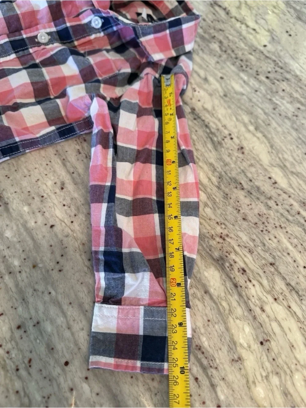 The Children's Place Pink, Navy & White,Janie &jack Plaid Button-Down Shirt